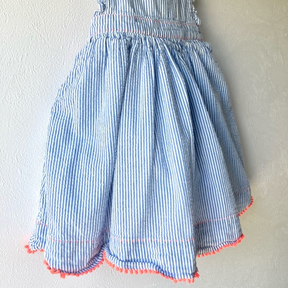 Mini Boden Seersucker Pinafore Dress Size 4-5 - Picture 3 of 12